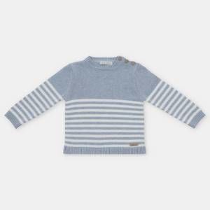 NEW MARTIN ARANDA boy's spring sweater in blue & white